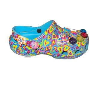 CROCS Kids Psychedelic Blue Slippers
